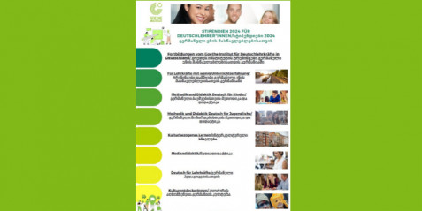 STIPENDIEN 2024 FÜR DEUTSCHLEHRER*INNEN/სტიპენდიები 2024 გერმანული ენის მასწავლებლებისათვის